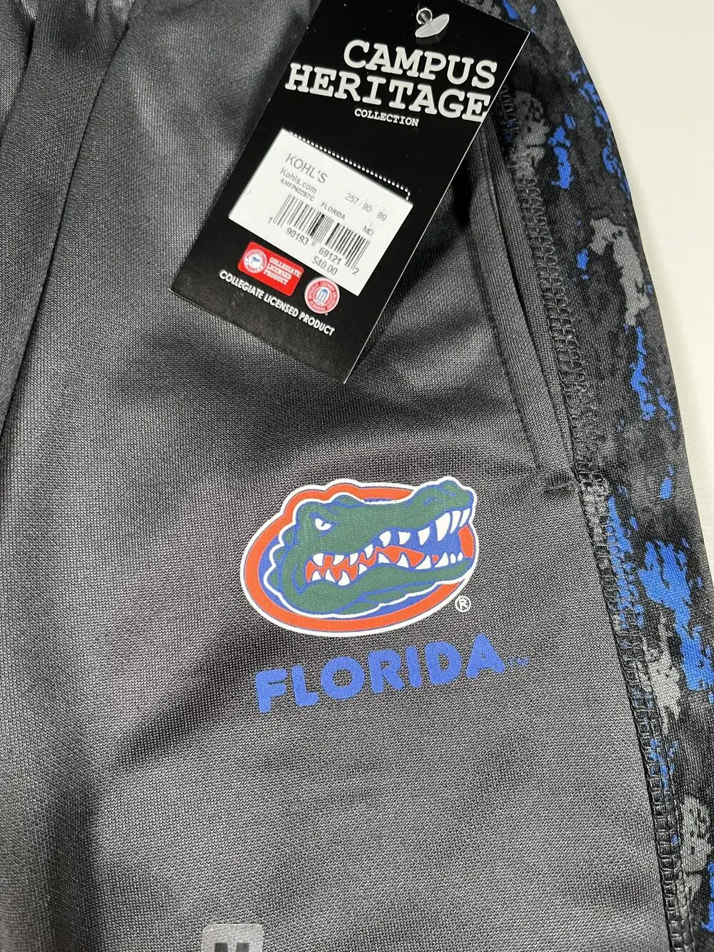 New Florida Gators Pants Boys Medium 12-14 Gray NCAA Football Campus Heritage